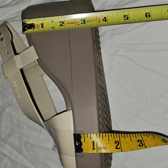 Crocs LiteRide Creme Wedge Sandals - Picture 6 of 6